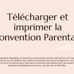 Télécharger et imprimer la Convention Parentale