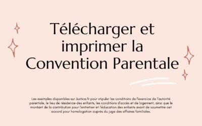 Télécharger et imprimer la Convention Parentale